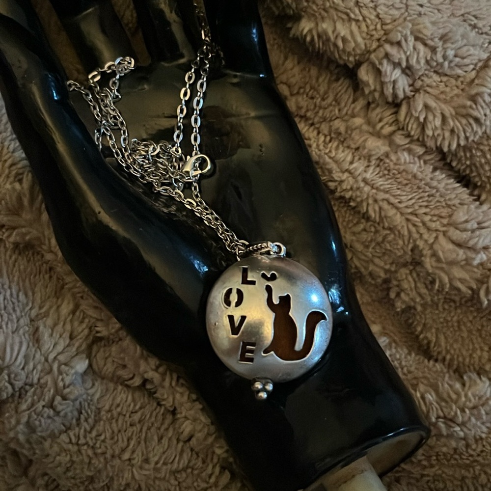 😄Aromatherapy cat necklace